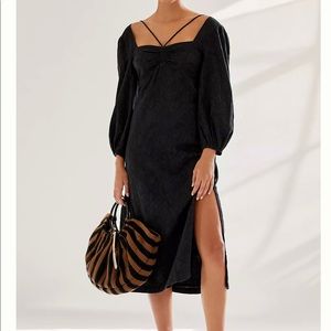 Anthropologie green midi dress